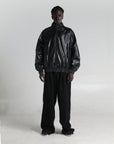 PU Leather Track Jacket