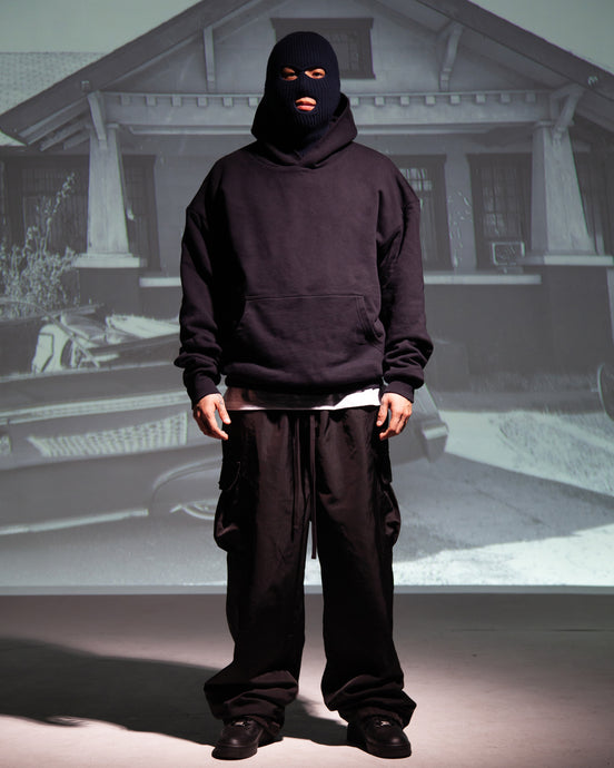 Garment Dye Double Layer Reversible Hoodie