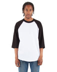 6.0 oz Raglan - Large Sizes 3XL / White and Black