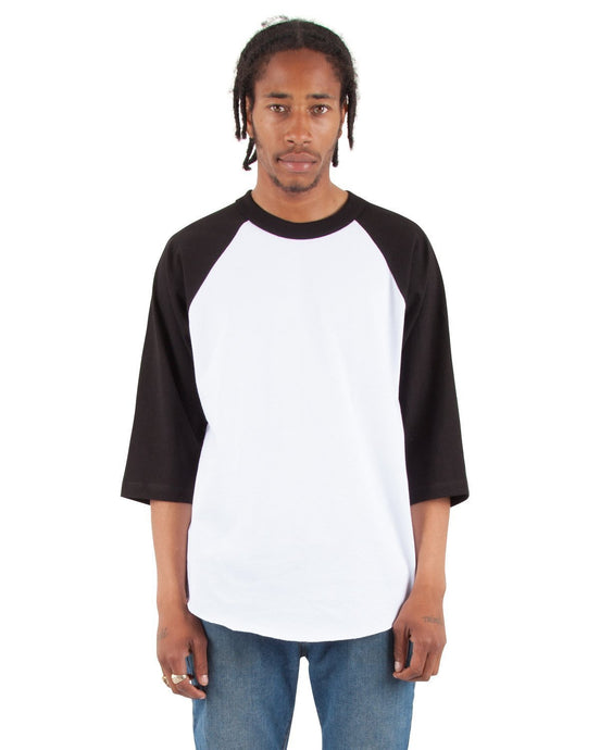 6.0 oz Raglan - Large Sizes 3XL / White and Black