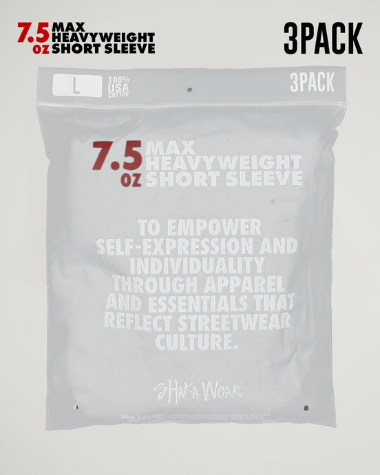 7.5oz Max Heavyweight Short Sleeve - 3-Pack