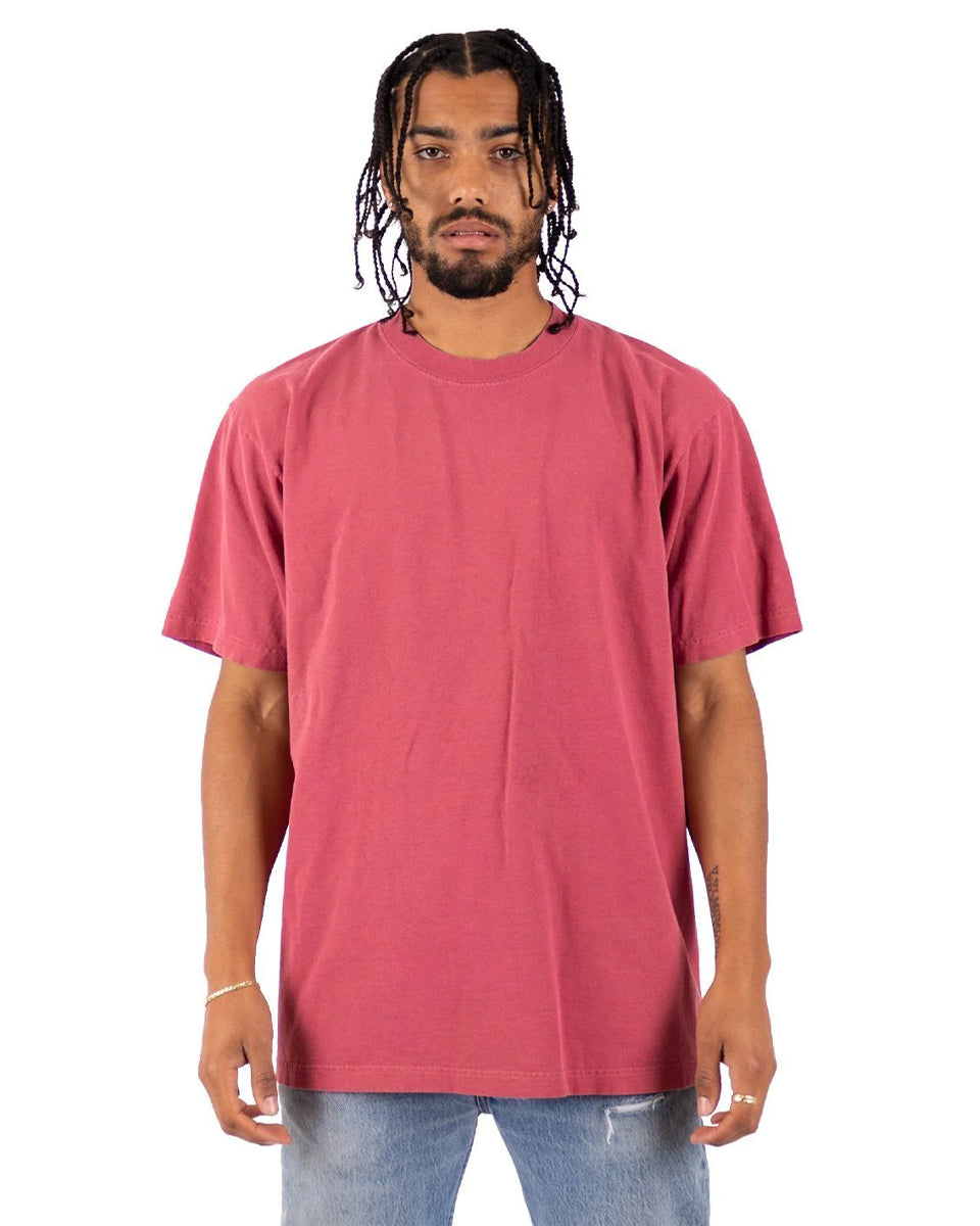 7.5 oz Max Heavyweight Garment Dye T-Shirt - Large Sizes 5XL / Clay Red