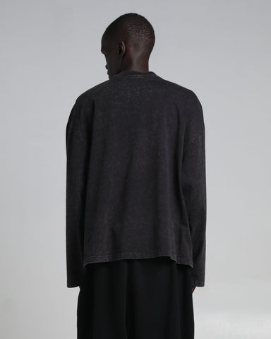 7.5oz Acid Wash Pocket Tee Long Sleeve