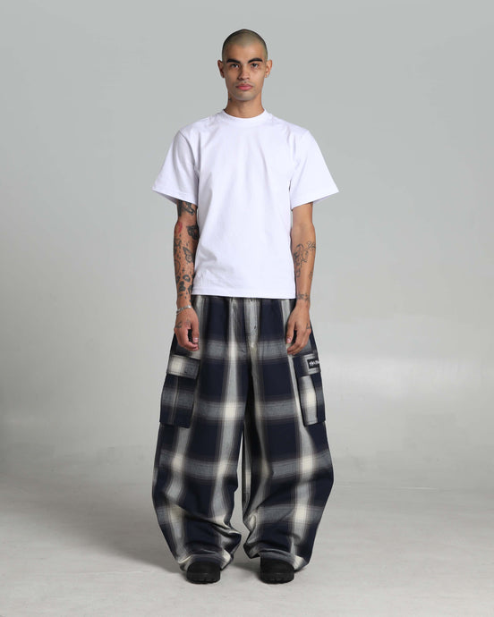 Balloon Plaid Cargo Pants