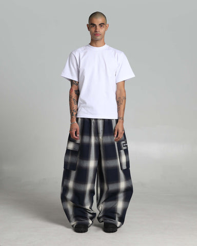 Balloon Plaid Cargo Pants