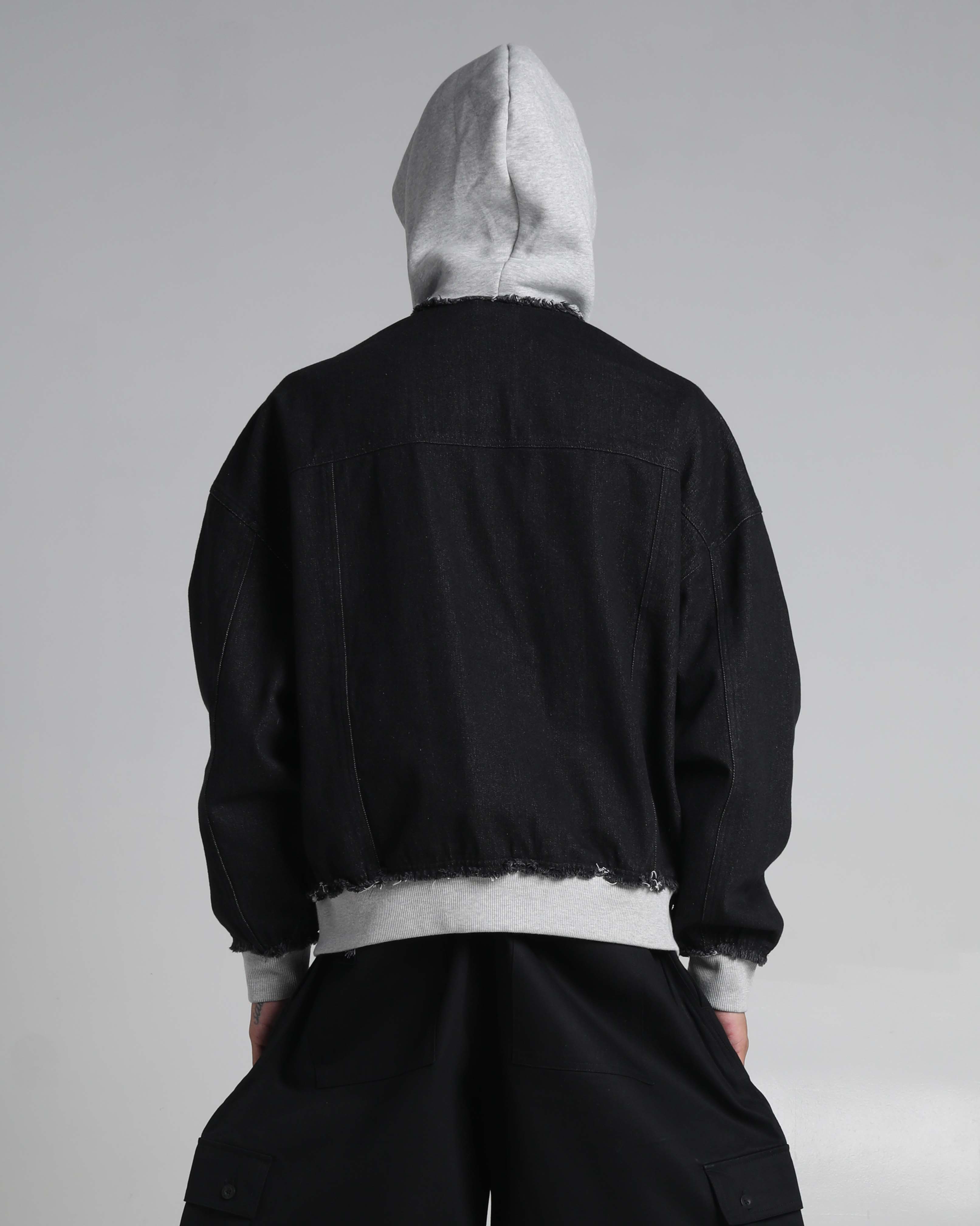 Destroyed Hooded Denim Jacket – Shakawear.com