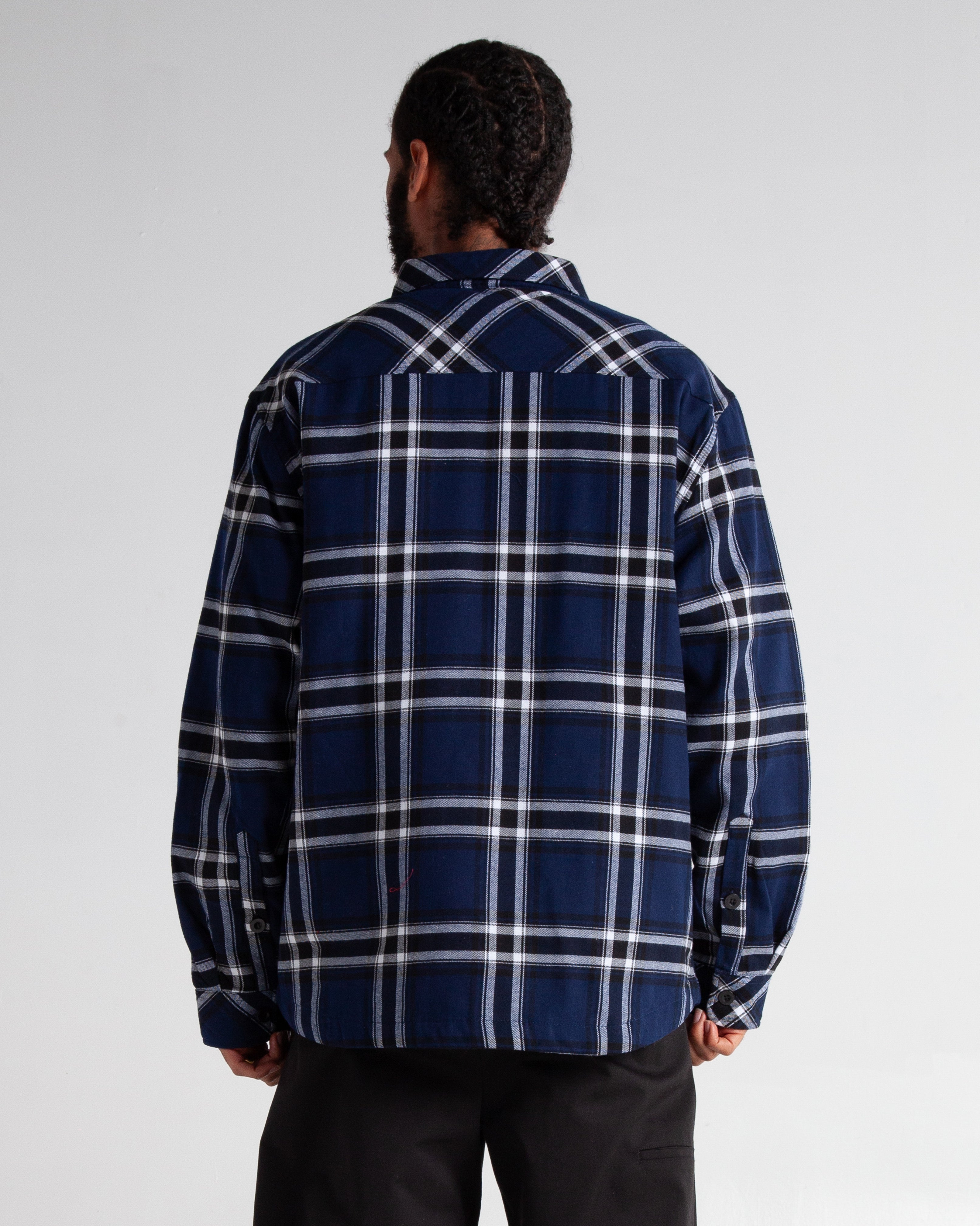 KAJA CHECK FLANNEL SHIRT JACKET Size 3