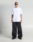 Pleated Denim Thug Pants