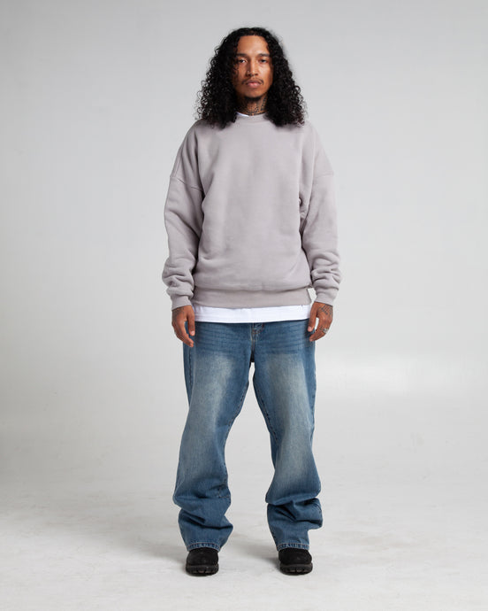 Garment Dye Double Layer Reversible Crewneck