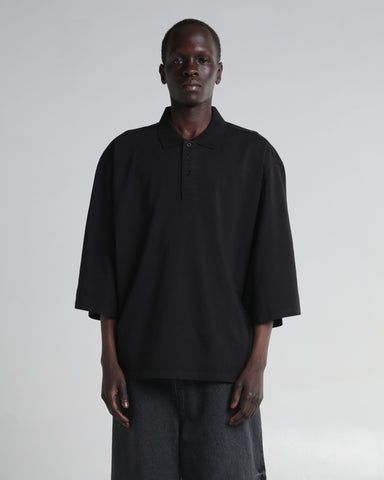 Garment Dye Drop Shoulder Polo Shirt
