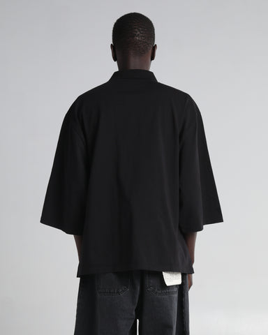 Garment Dye Drop Shoulder Polo Shirt