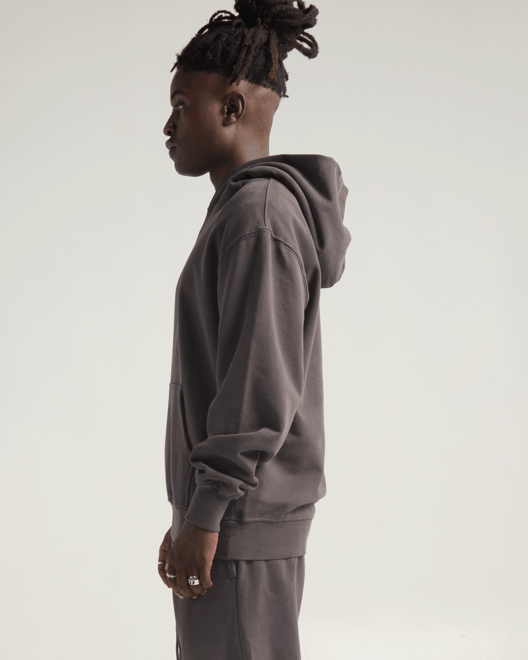 スウェット・トレーナー STONE Organic Cotton Fleece Garment Dyed Man to Man B 13.5oz Los Angeles Heavyweight Garment Dye Hoodie