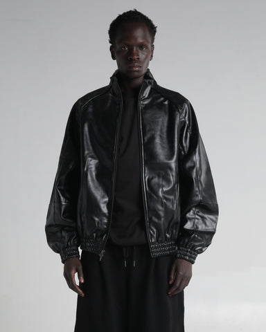 PU Leather Track Jacket