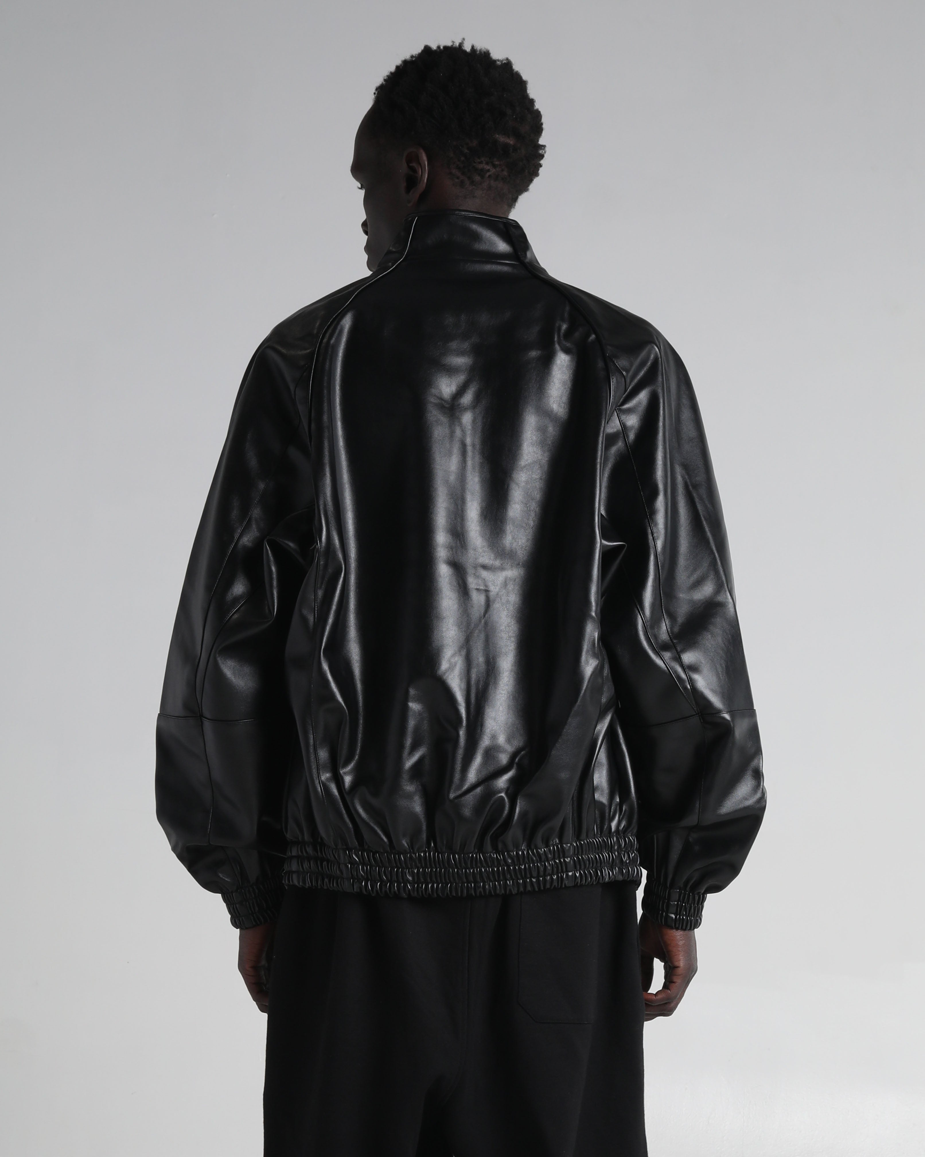 PU Leather Track Jacket