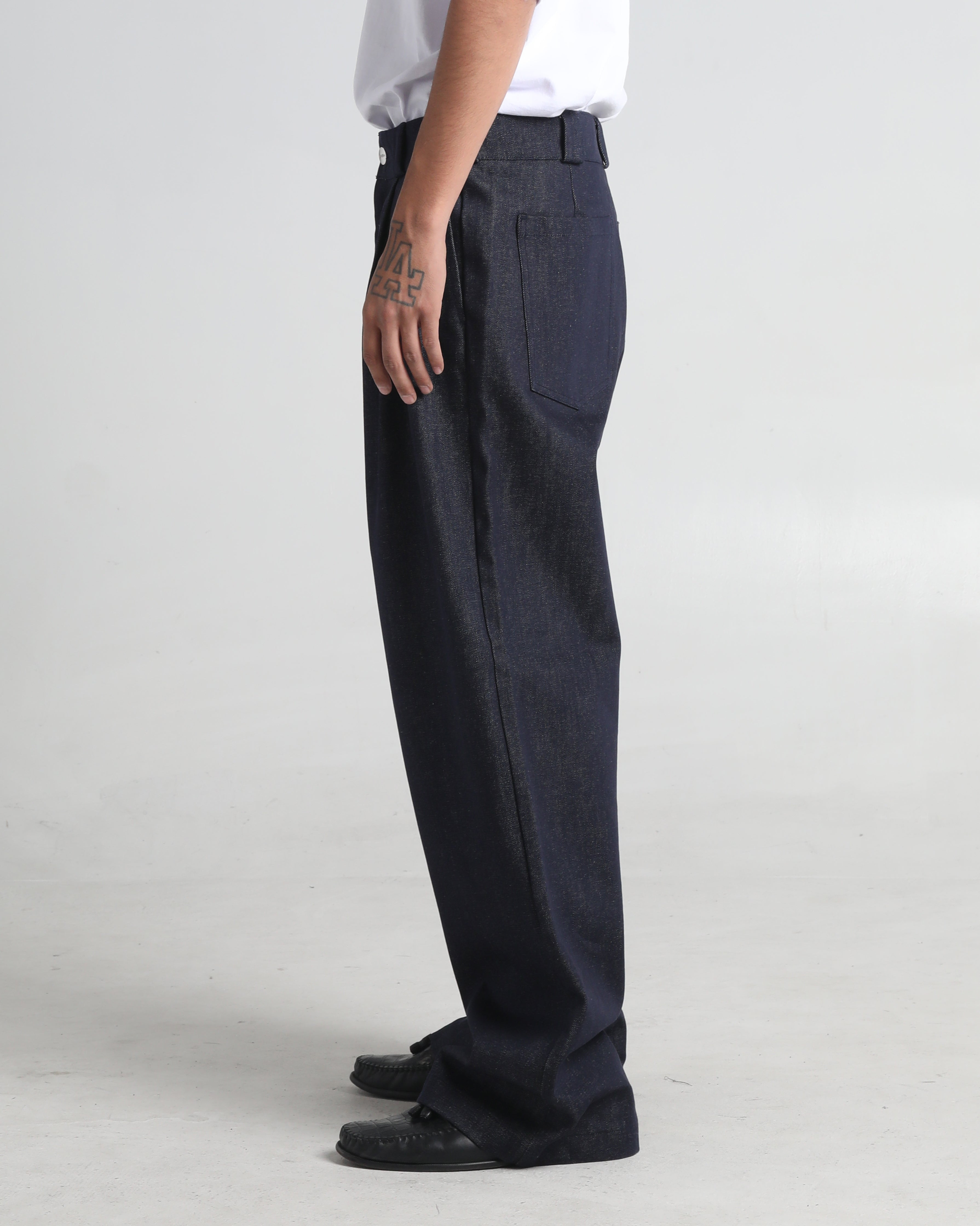 Pleated Denim Thug Pants – Shakawear.com