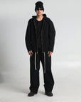 Baggy Twill Hooded Zip Up