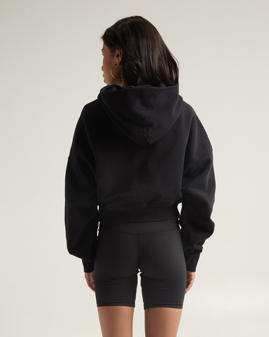 Women Garment Dye Crop Hoodie