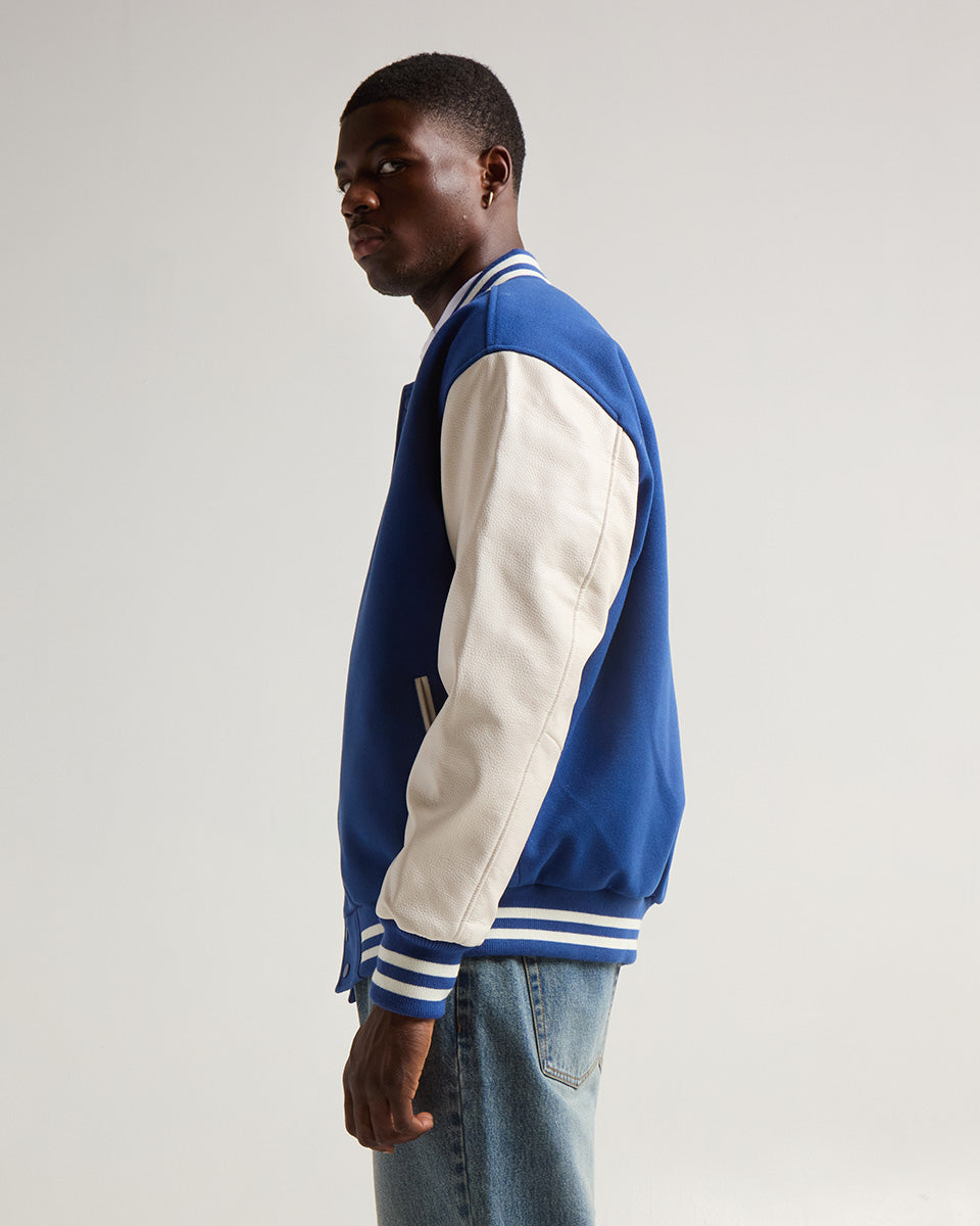 Leather Letterman Jacket - No Logo – Shakawear.com