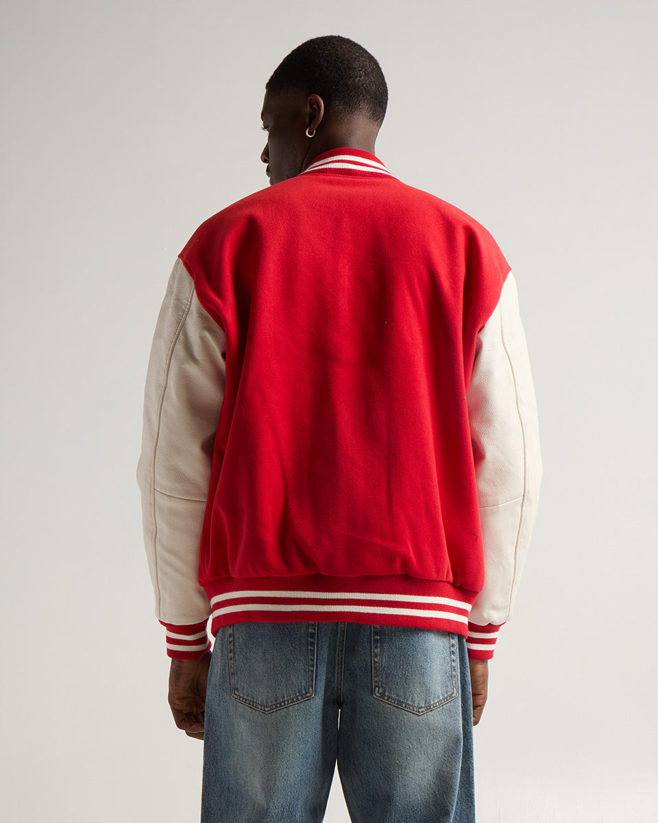 Leather Letterman Jacket - No Logo – Shakawear.com Leather Letterman Jacket - No Logo – Shakawear.com