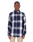 Plaid Flannel Overshirt 5XL / Cream Navy