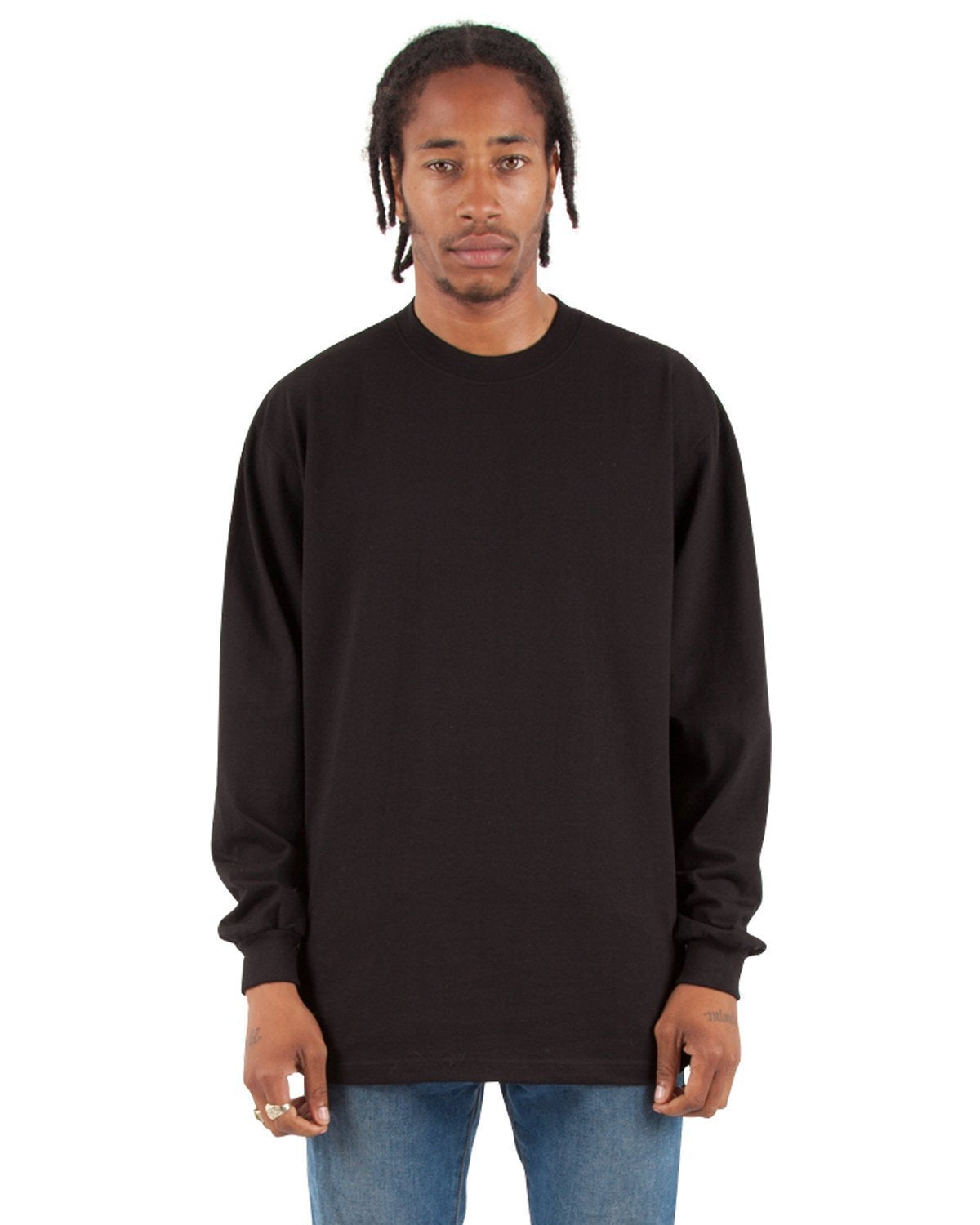 7.5 oz Max Heavyweight Long Sleeve - Large Sizes 7XL / Black