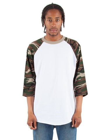 2XL / White and Camo Green