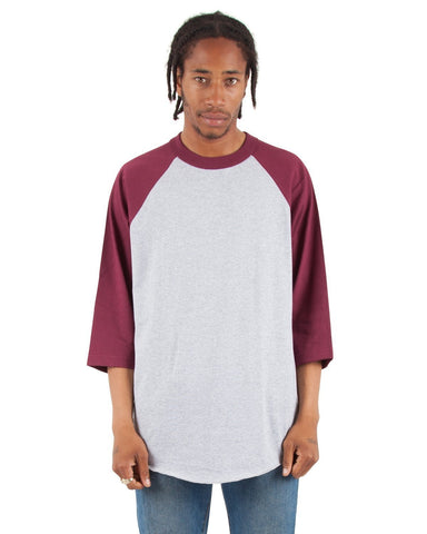 2XL / Heather Grey and Burgundy