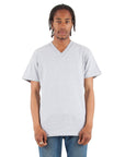 6.2 oz V-Neck - Standard Sizes XL / Heather Grey