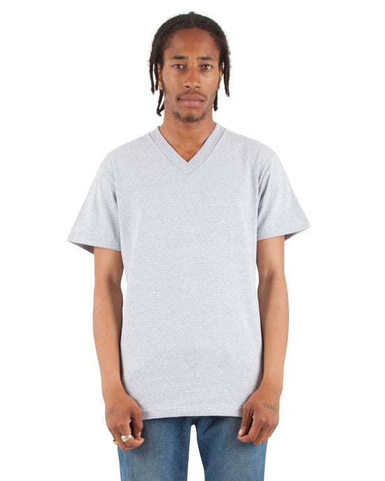 6.2 oz V-Neck - Standard Sizes XL / Heather Grey