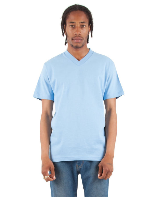 6.2 oz V-Neck - Large Sizes 3XL / Sky Blue