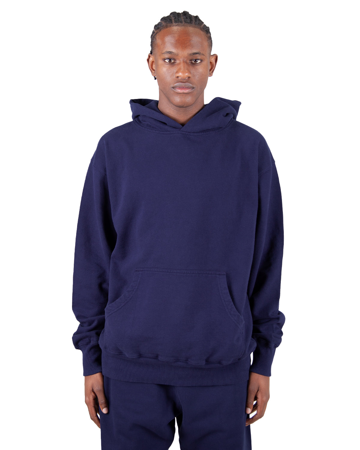 13.5 Oz Los Angeles Garment Dye Fleece Hoodie L / Navy