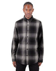 Plaid Flannel Overshirt 5XL / Shadow Black