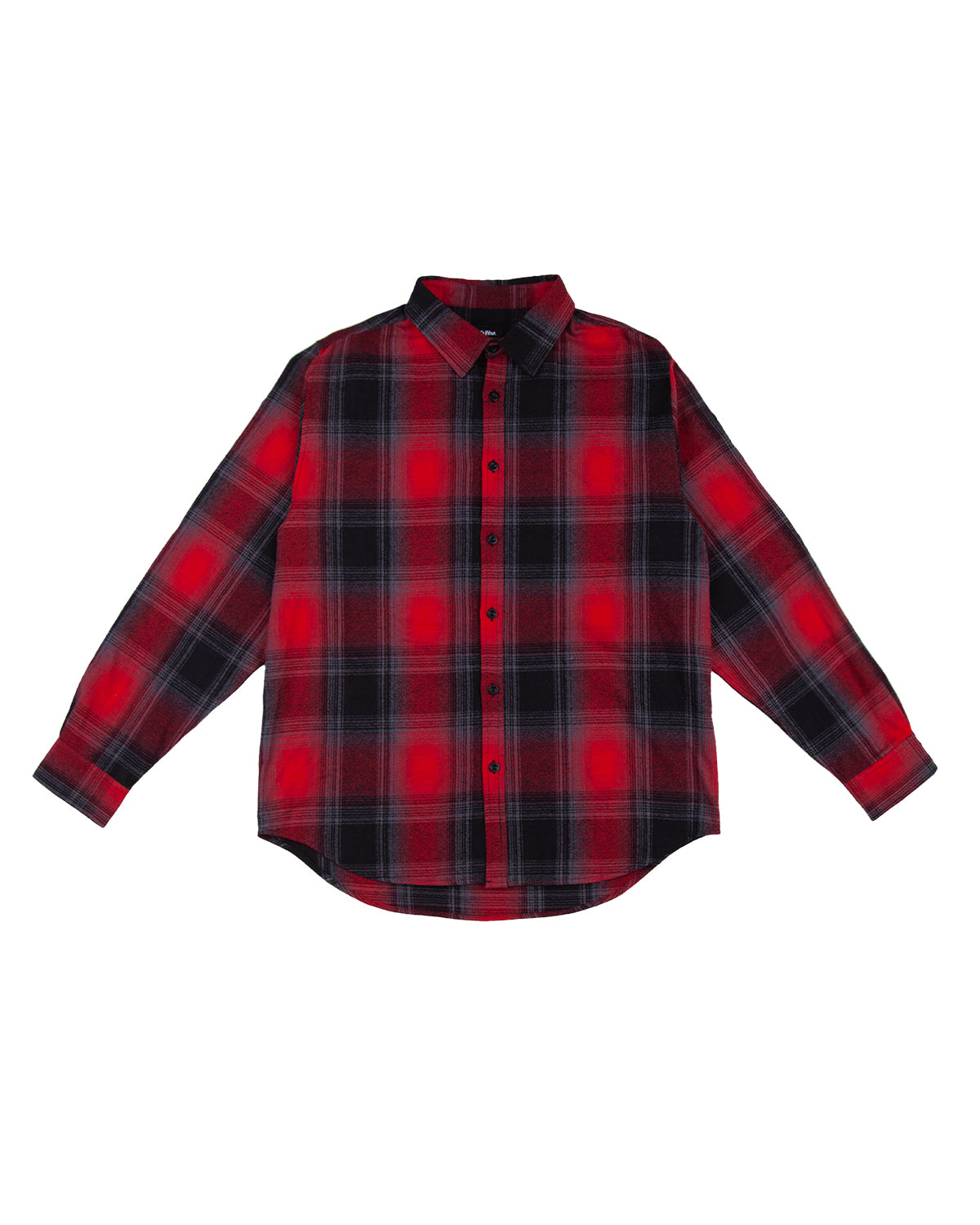 Black, White and Red Plaid Oversized Flannel | Bmaes Boutique Small