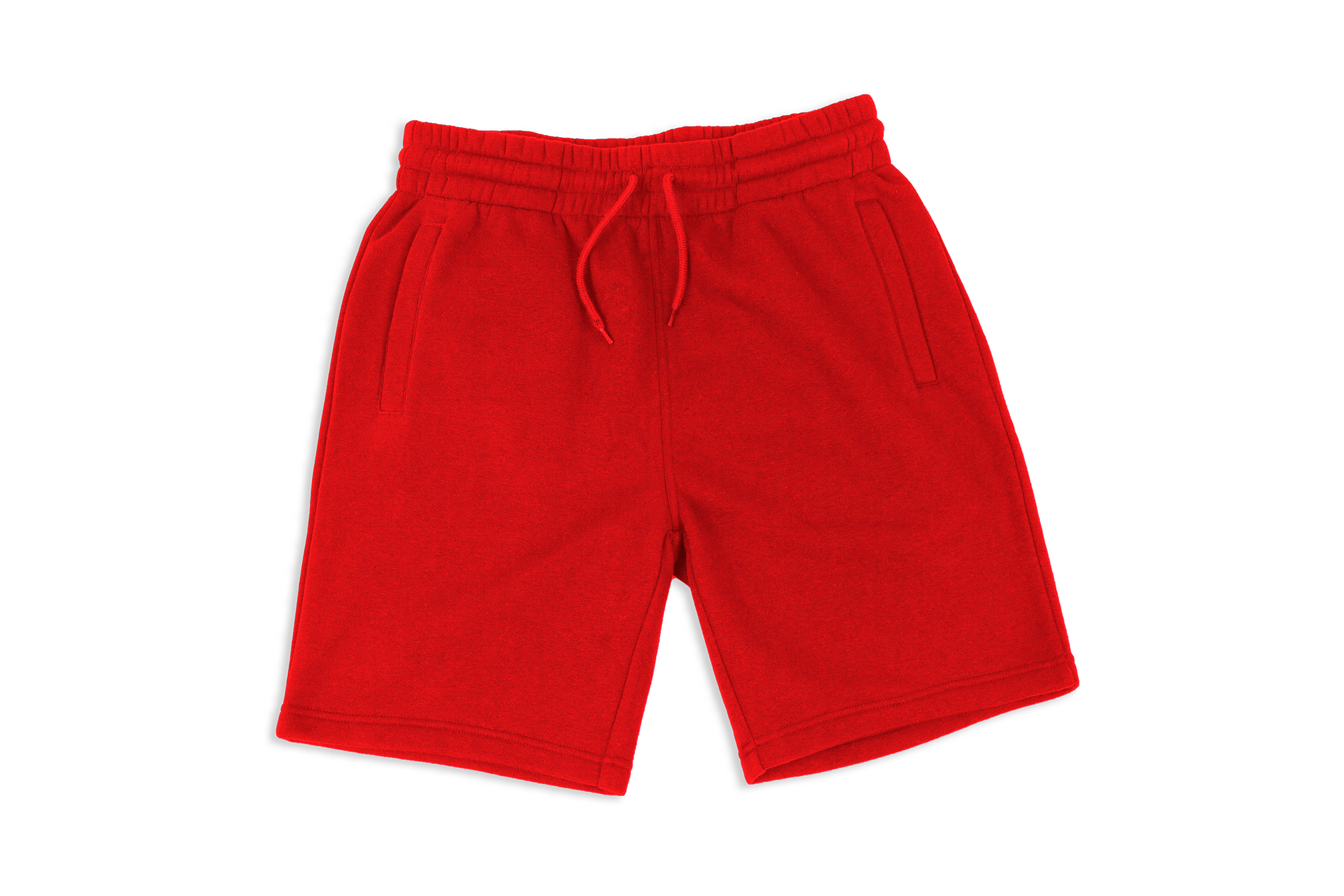 Red 2025 fleece shorts