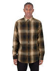 Plaid Flannel Overshirt 5XL / Tan Black