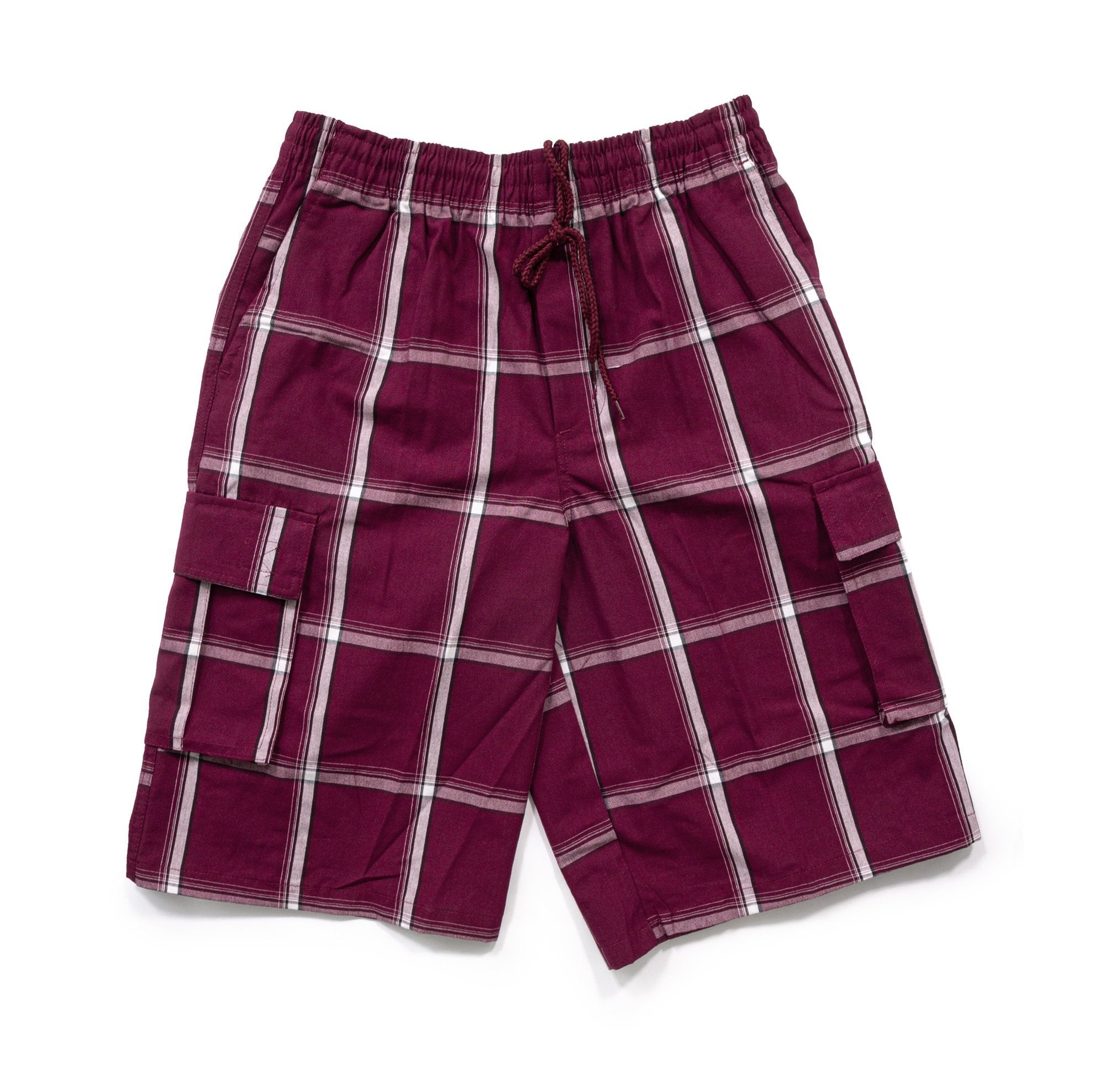 Plaid Shorts XL / Burgundy