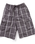Kids' Plaid Shorts XL / Dark Grey