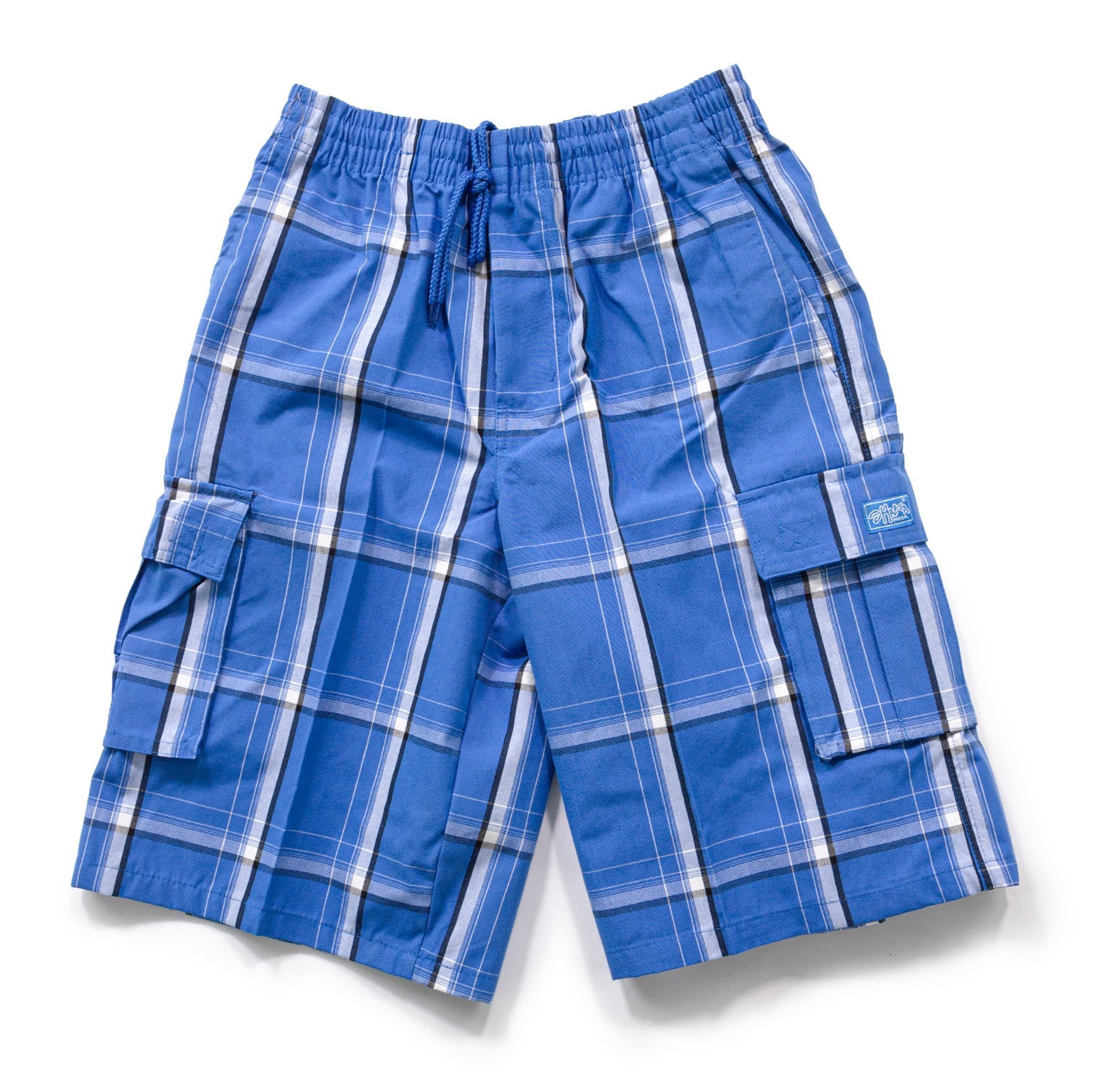 Kids' Plaid Shorts XL / Sky Blue