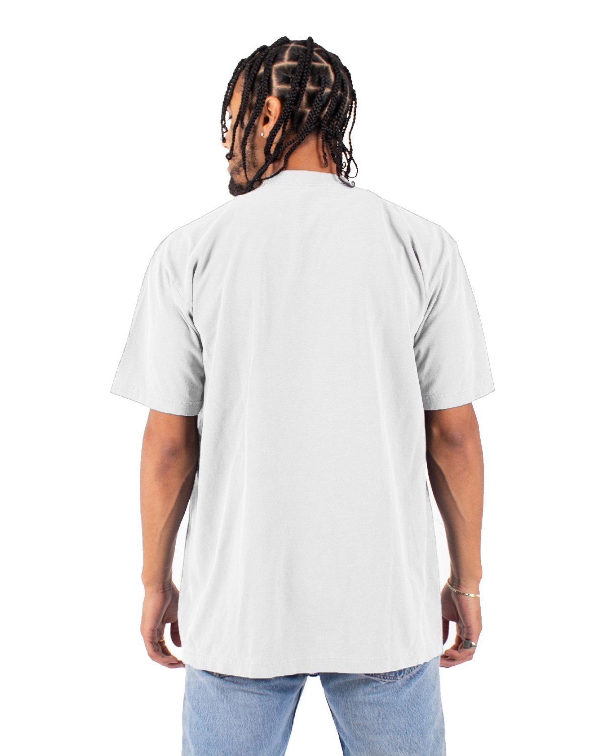 Shaka Wear Garment Dye White Heavyweight T-Shirt