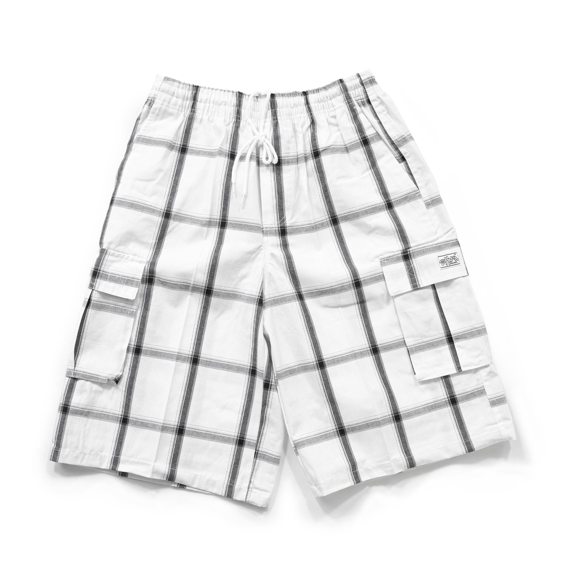 Kids' Plaid Shorts XL / White